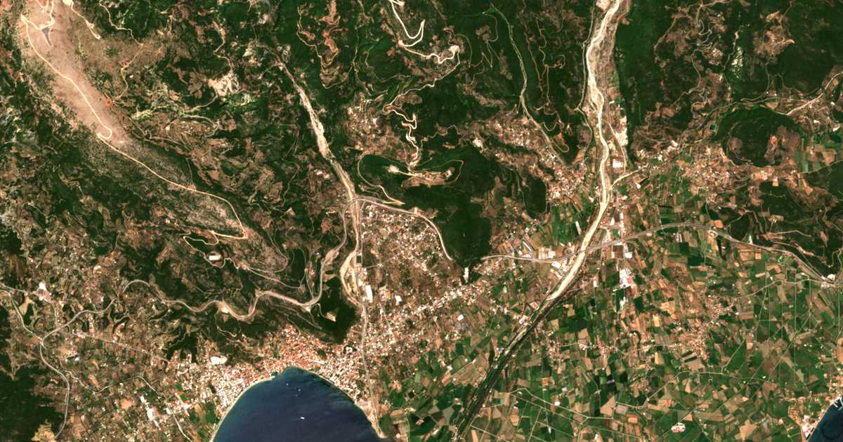 Carte satellite de Lygiás