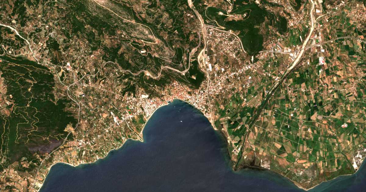 Carte satellite de Naupacte