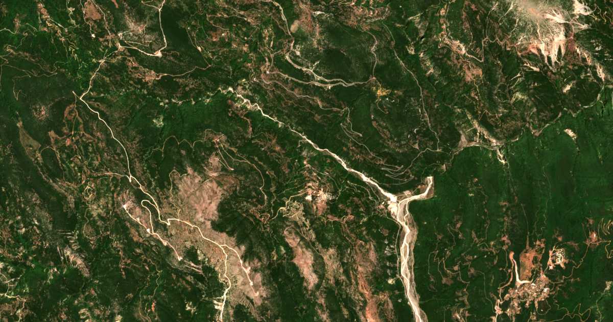 Carte satellite de Paleochoráki