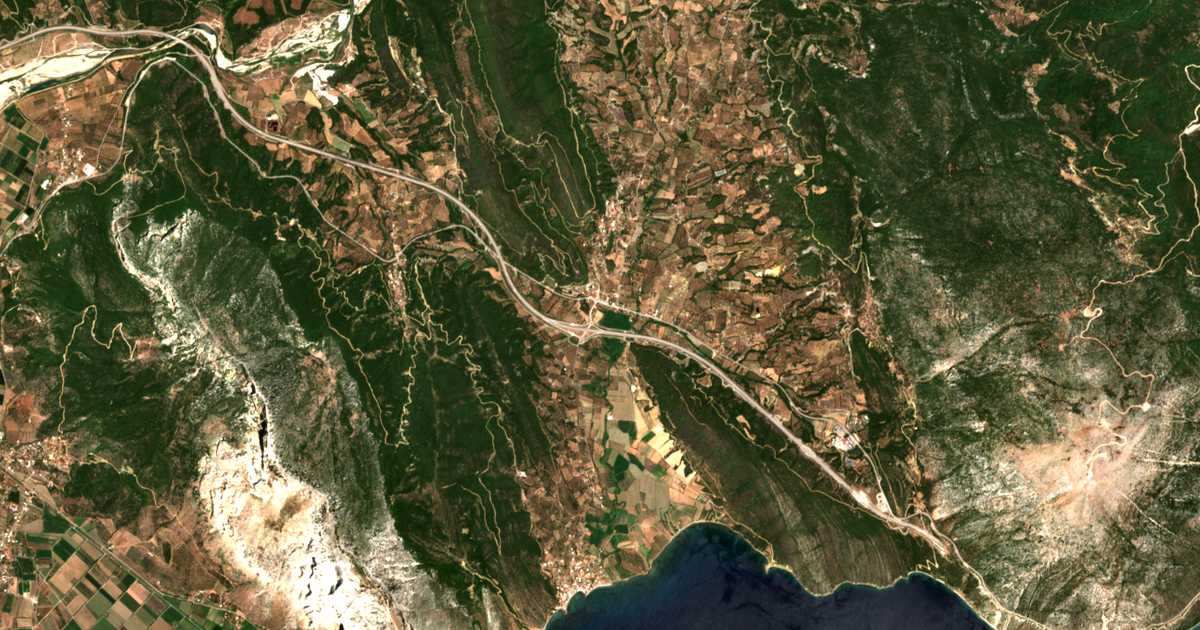 Carte satellite de Pérama