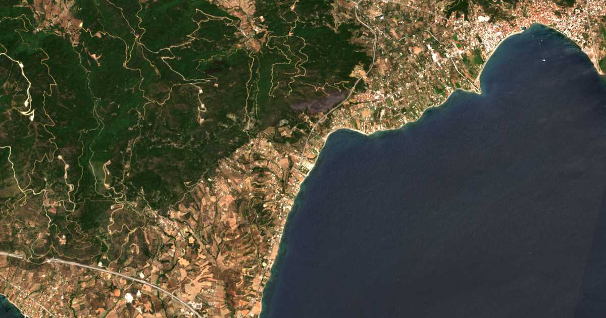 Carte satellite de Platanítis