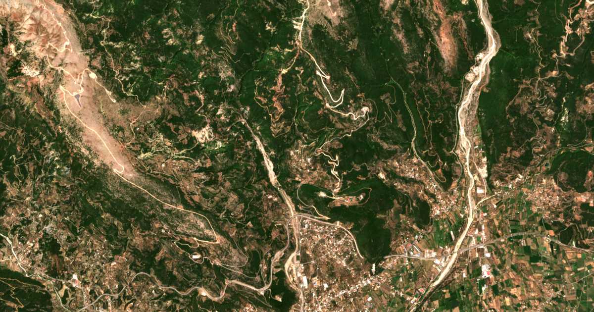 Carte satellite de Skála