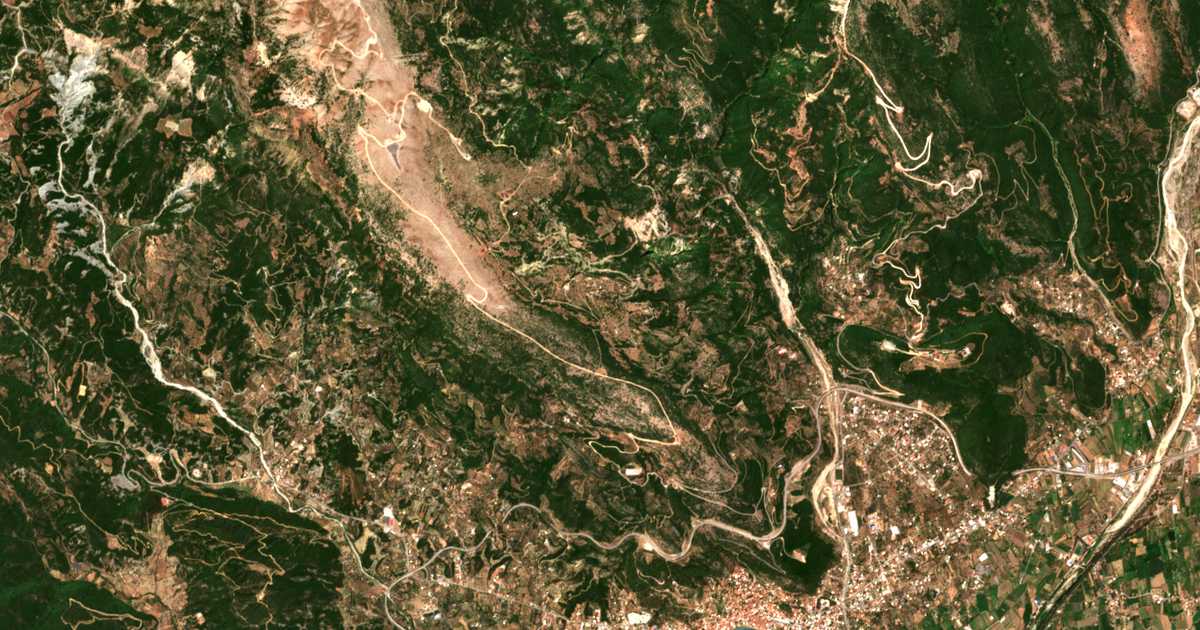 Carte satellite de Vomvokoú
