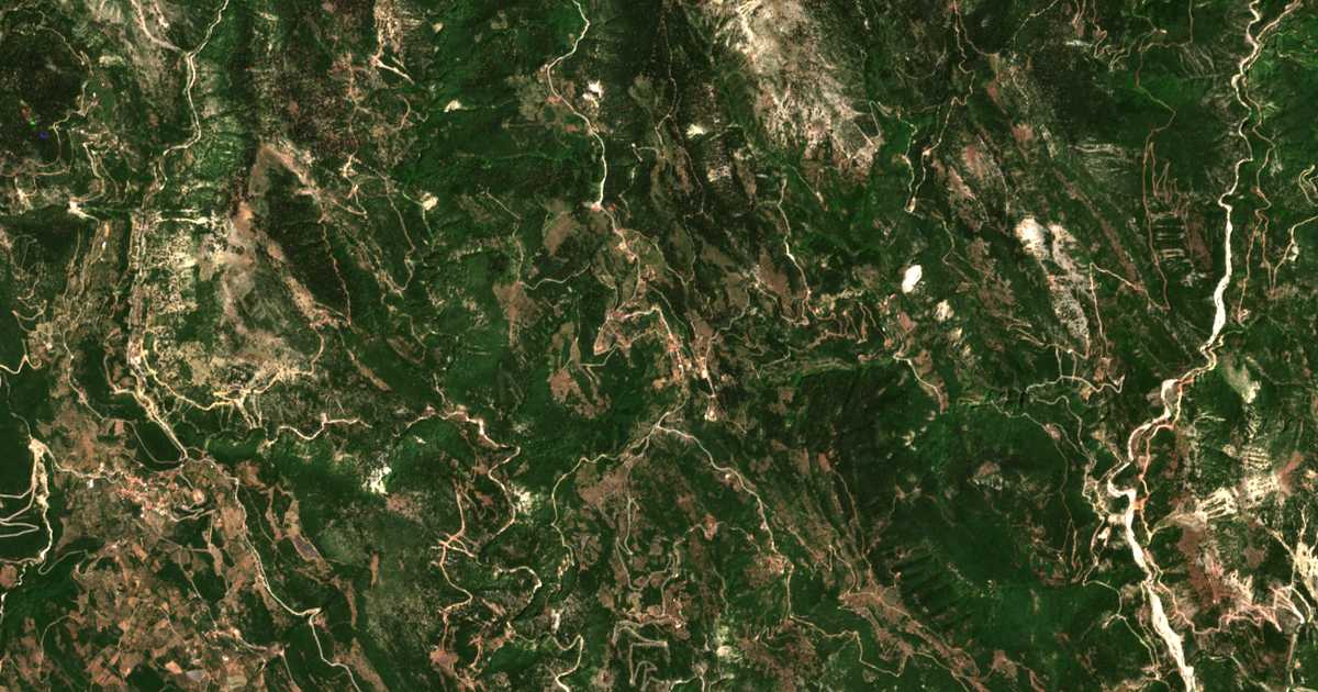 Carte satellite de Drymón