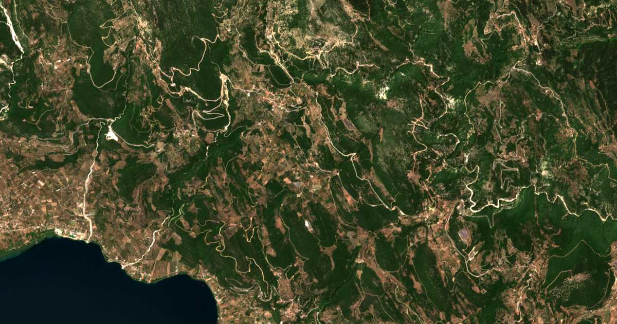 Carte satellite de Lefkón