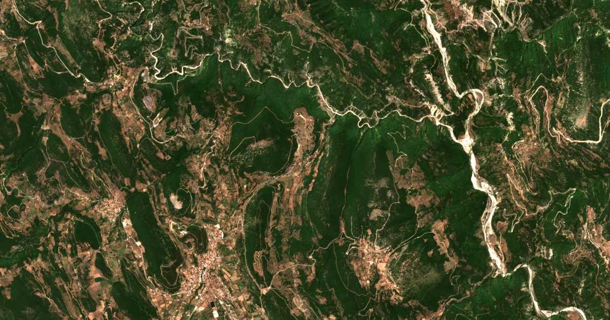 Carte satellite de Mándra