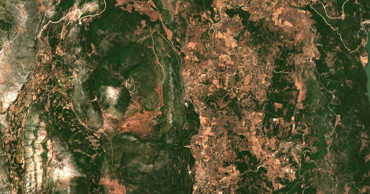 Carte satellite de Bampíni