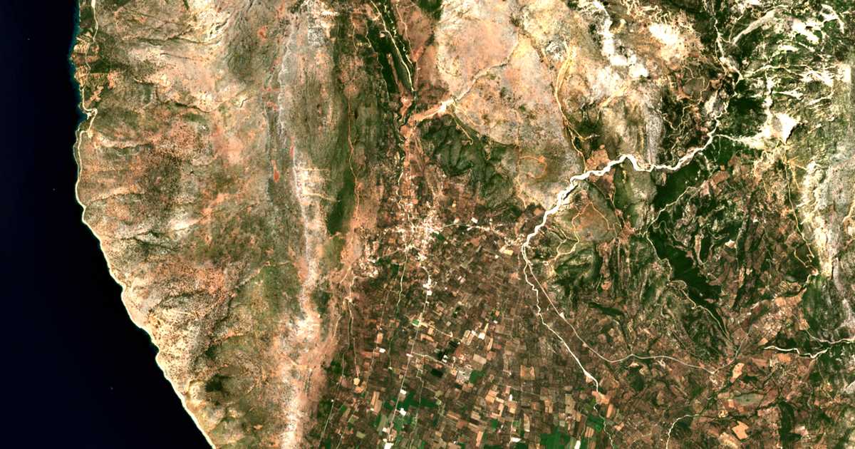 Carte satellite de Kandíla