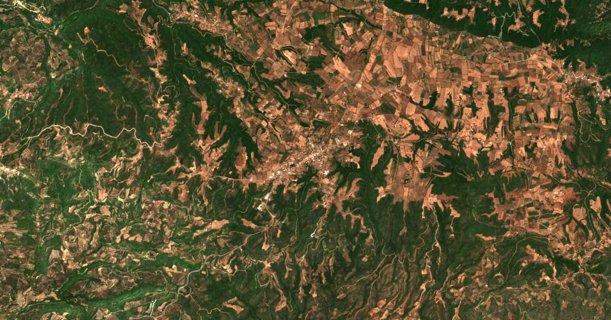 Carte satellite de Lálas