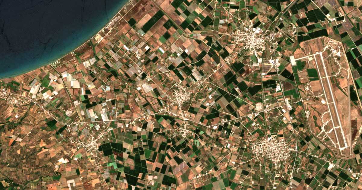 Carte satellite de Myrsíni