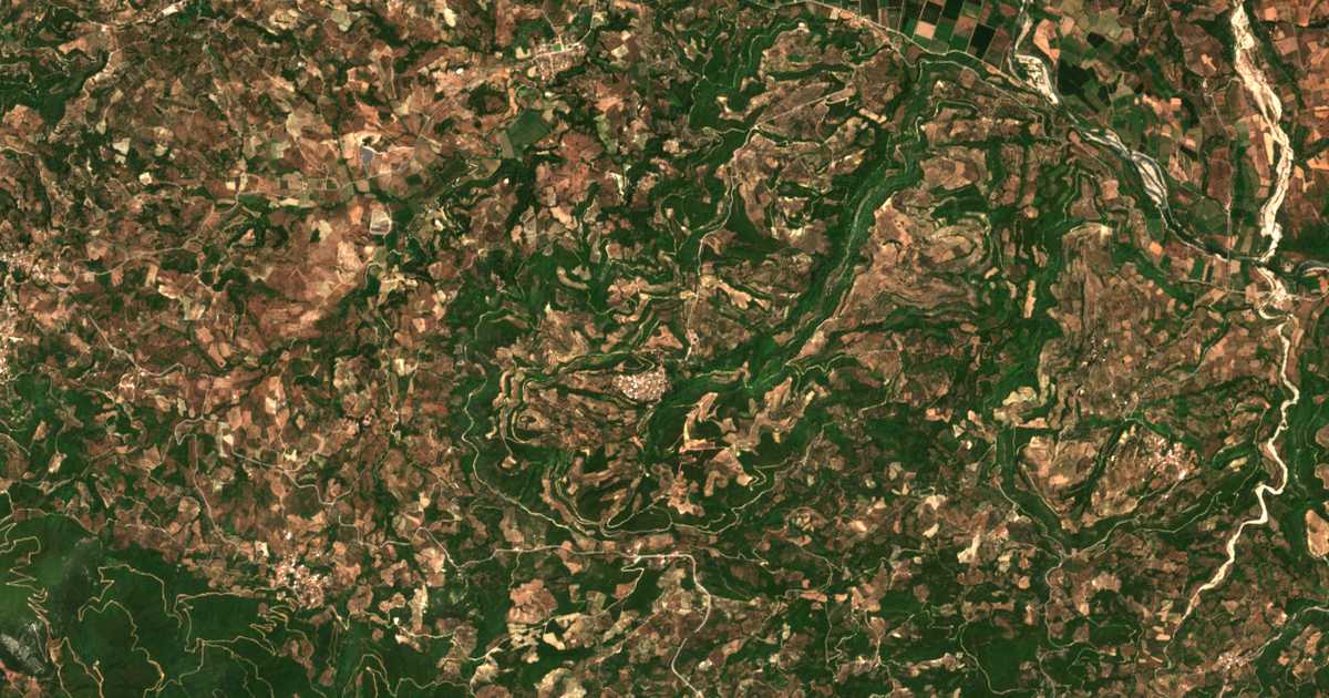 Carte satellite de Diásella