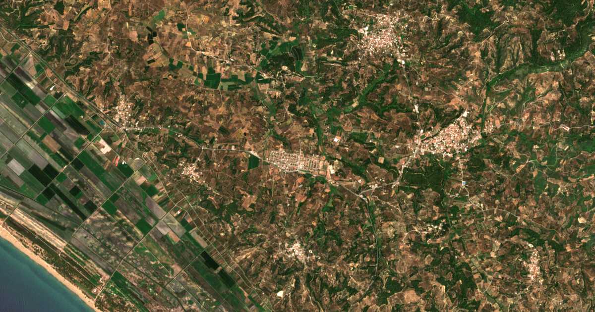 Carte satellite de Myrsíni