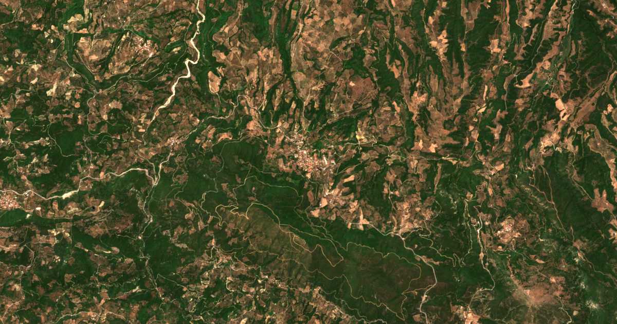 Carte satellite de Andravida (Grèce)