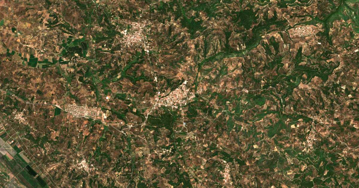 Carte satellite de Kréstena
