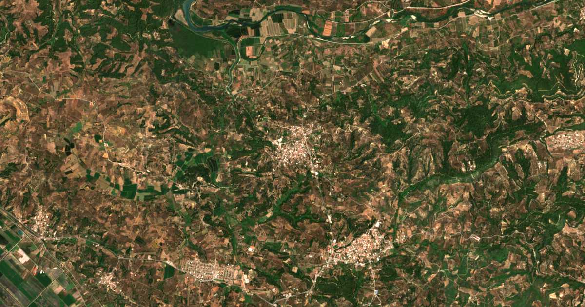 Carte satellite de Makrísia