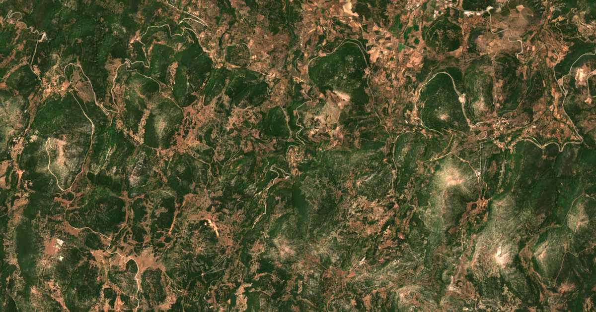 Carte satellite de Myrónia