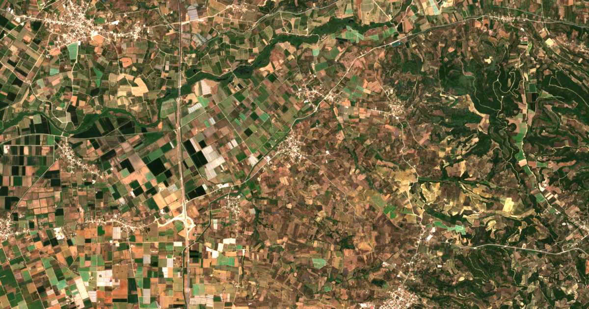 Carte satellite de Giannitsochóri