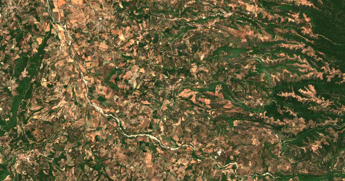 Carte satellite de Rodiá
