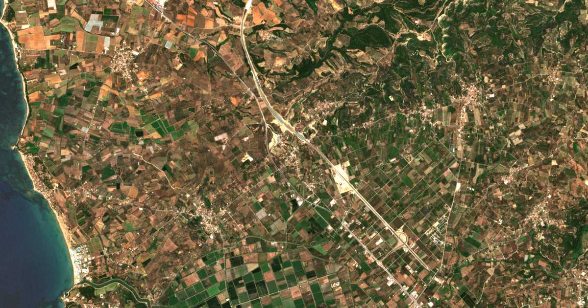 Carte satellite de Chanákia