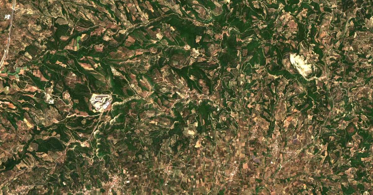 Carte satellite de Koryfí