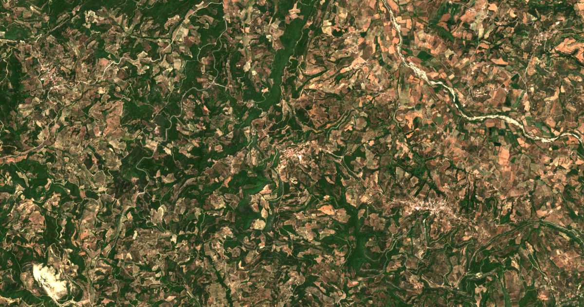 Carte satellite de Koutsochéra