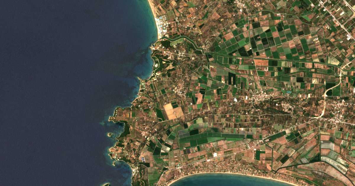 Carte satellite de Leventochórion