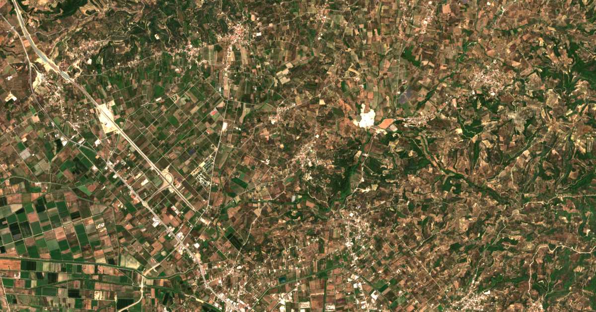 Carte satellite de Prásinon