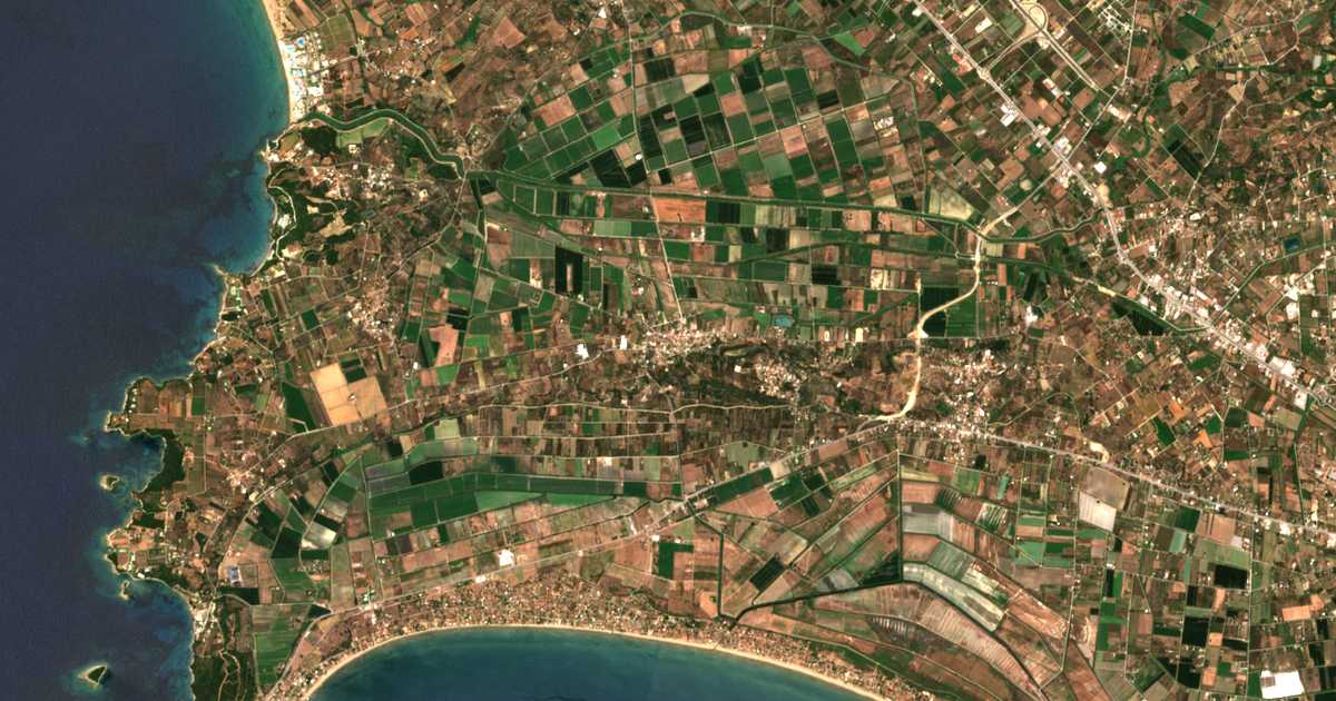 Carte satellite de Skourochórion