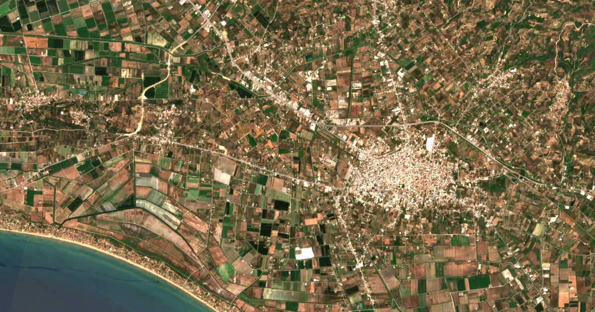 Carte satellite de Traganó