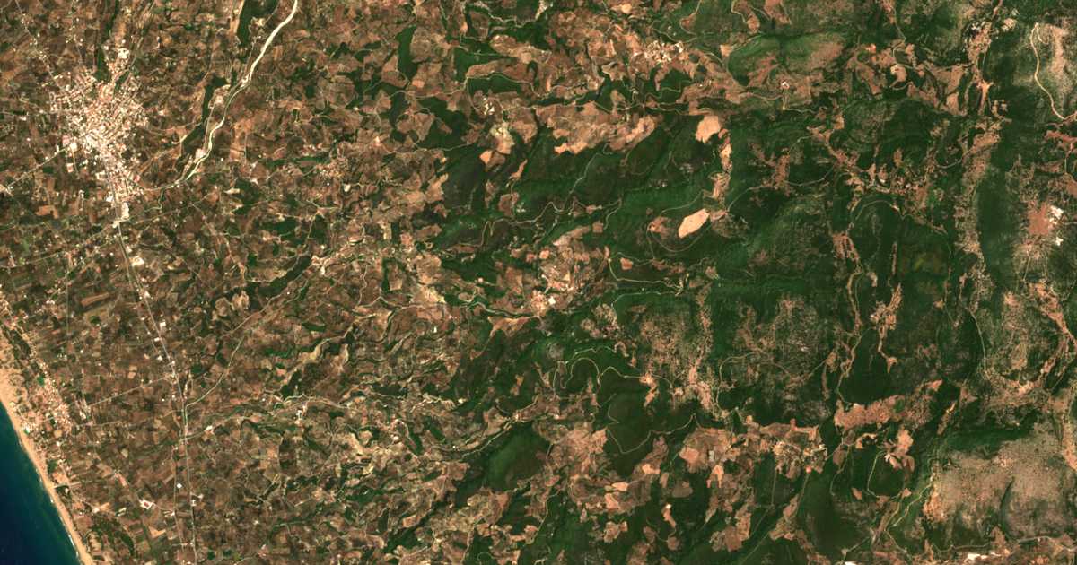 Carte satellite de Kalídona