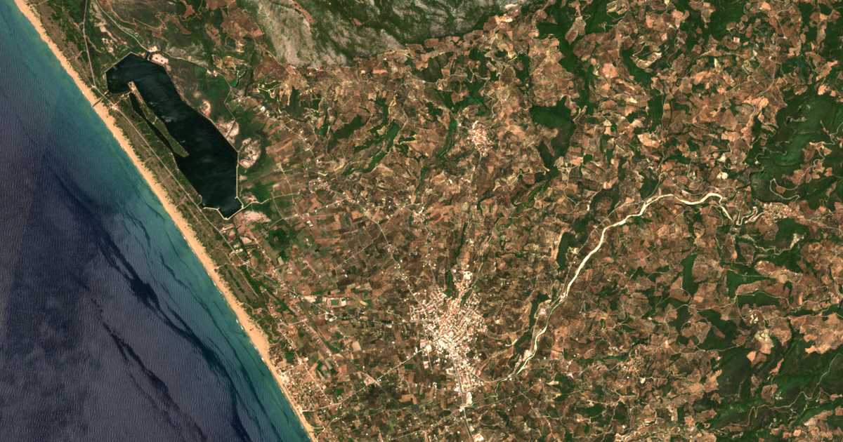 Carte satellite de Káto Xirochóri