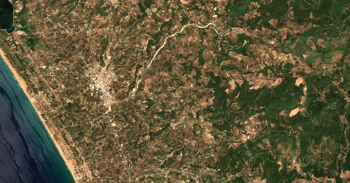 Carte satellite de Schínoi