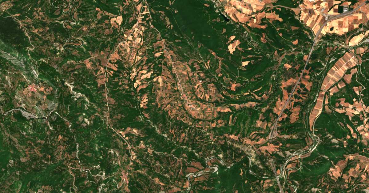 Carte satellite de Kosmátion