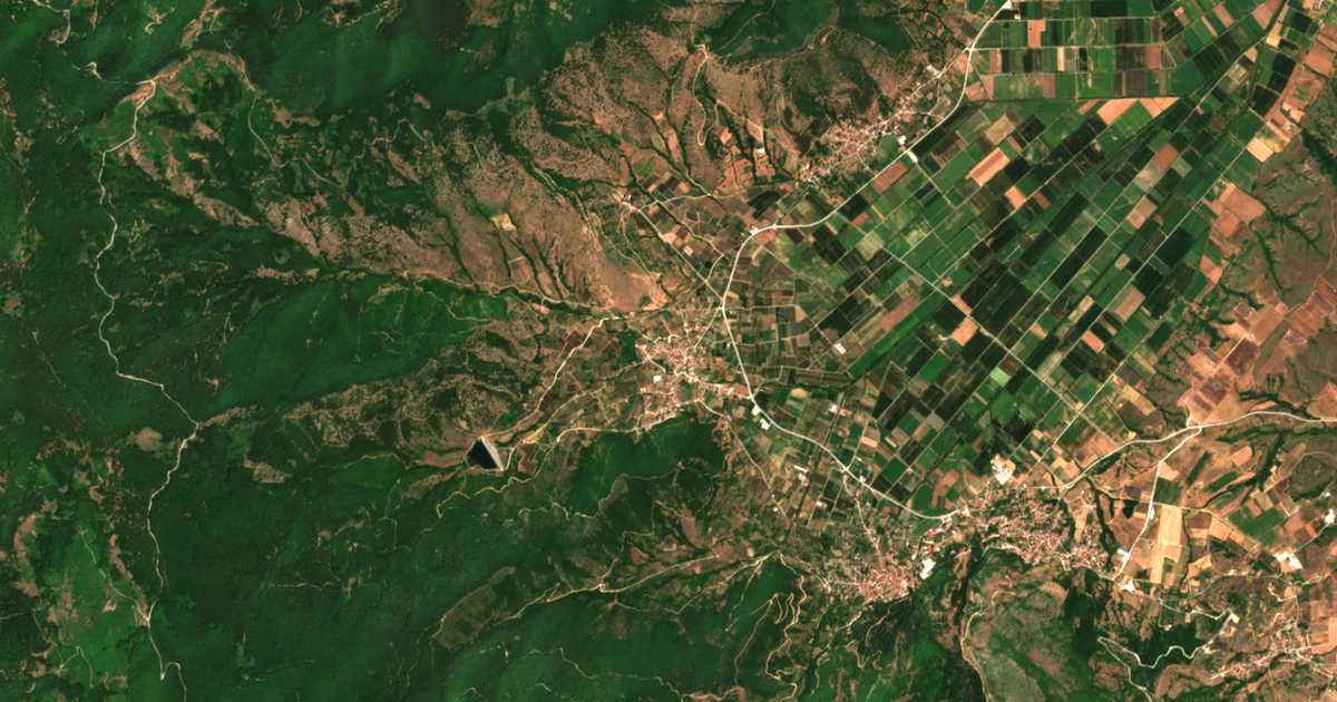 Carte satellite de Milochórion