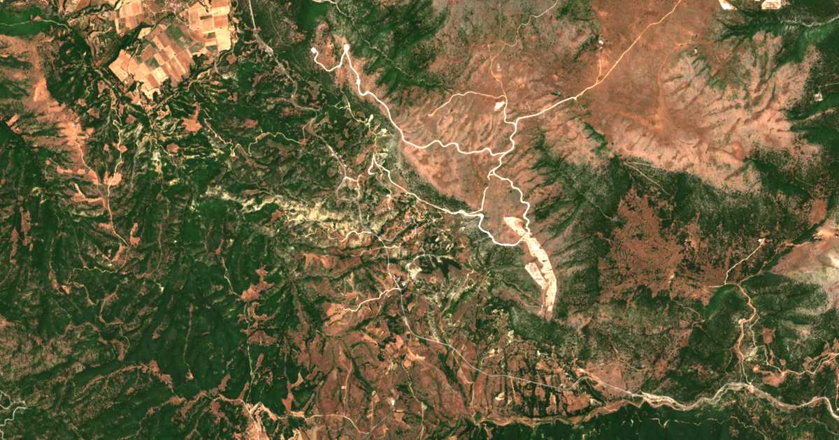 Carte satellite de Metaxás