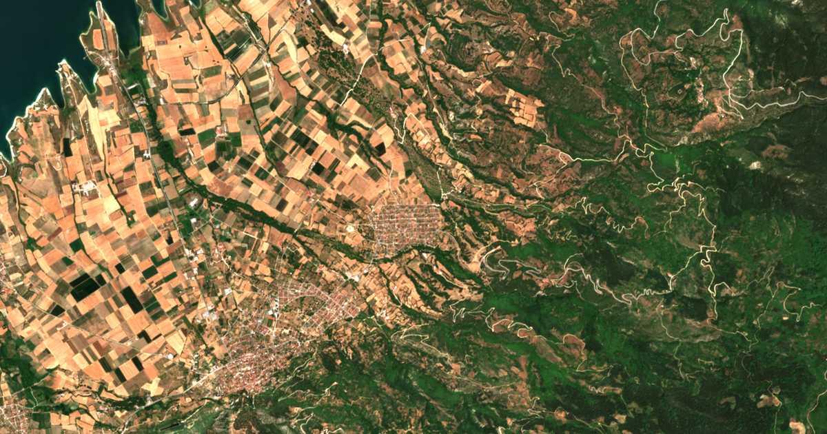 Carte satellite de Platanórrevma