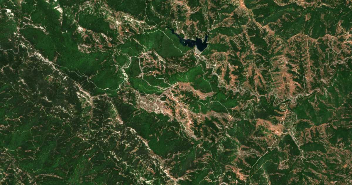 Carte satellite de Pendálofos