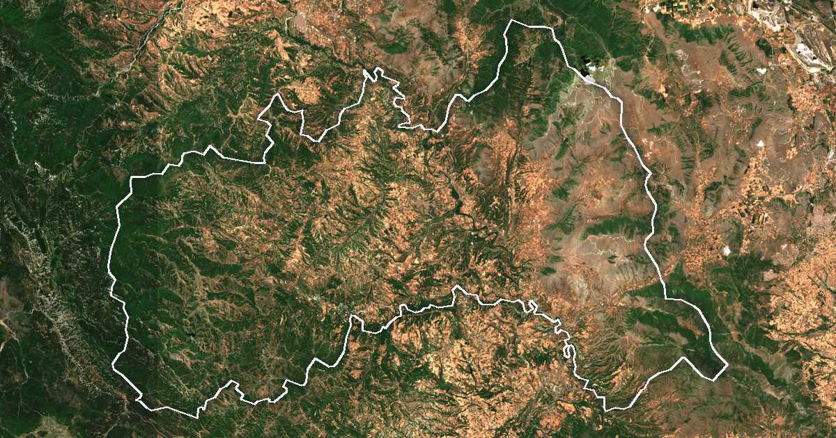 Image satellite avec la limite tracée: Vóio